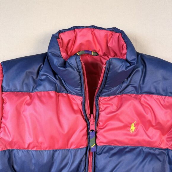 Polo Ralph Lauren Reversible Puffer Coat Lightweight Boy's Size Large 12/14 - Picture 4 of 8